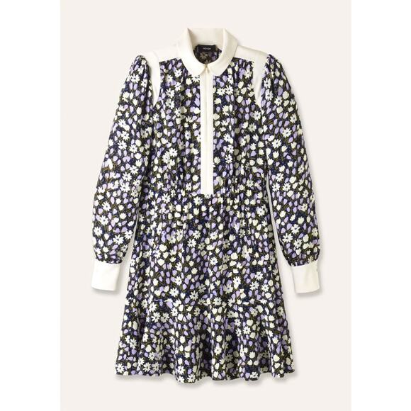 ME + EM Natural Spring Garden Print Fit & Flare Dress Purple Sz 12 $445 {BB43} - Picture 6 of 10